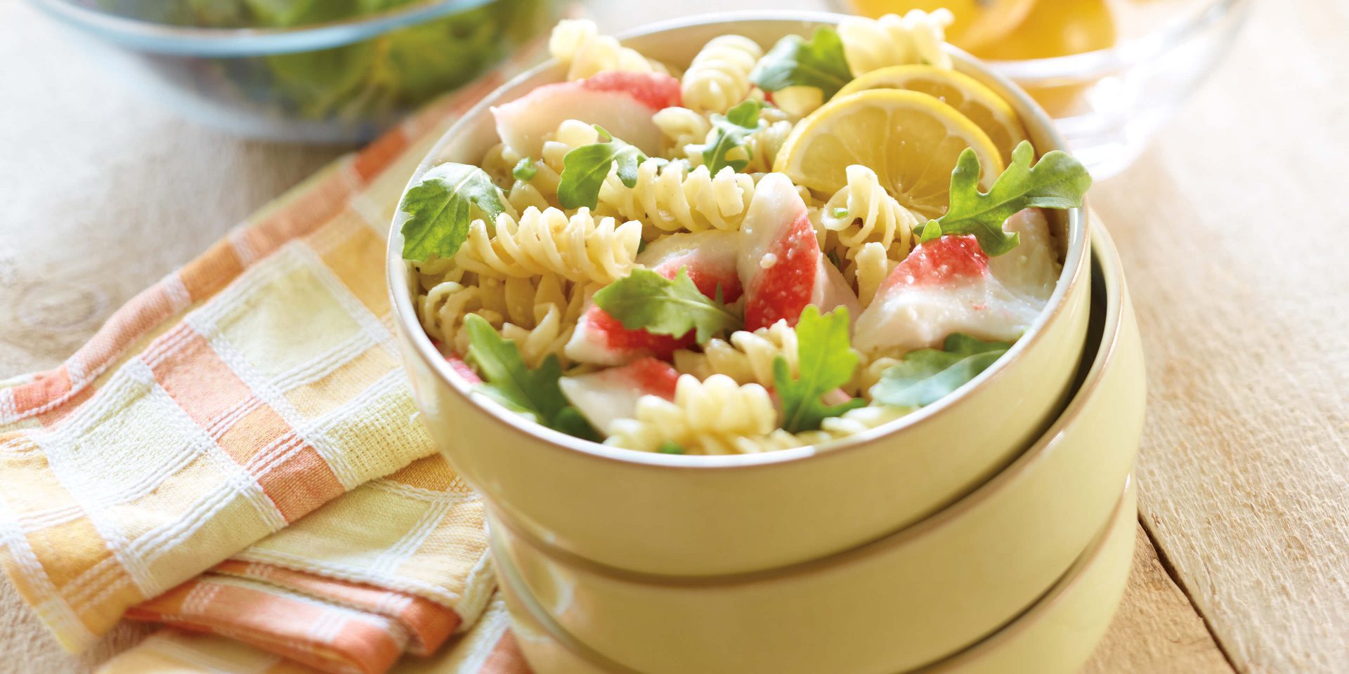 Caesar with Rotini Crab Salad - Clover Leaf