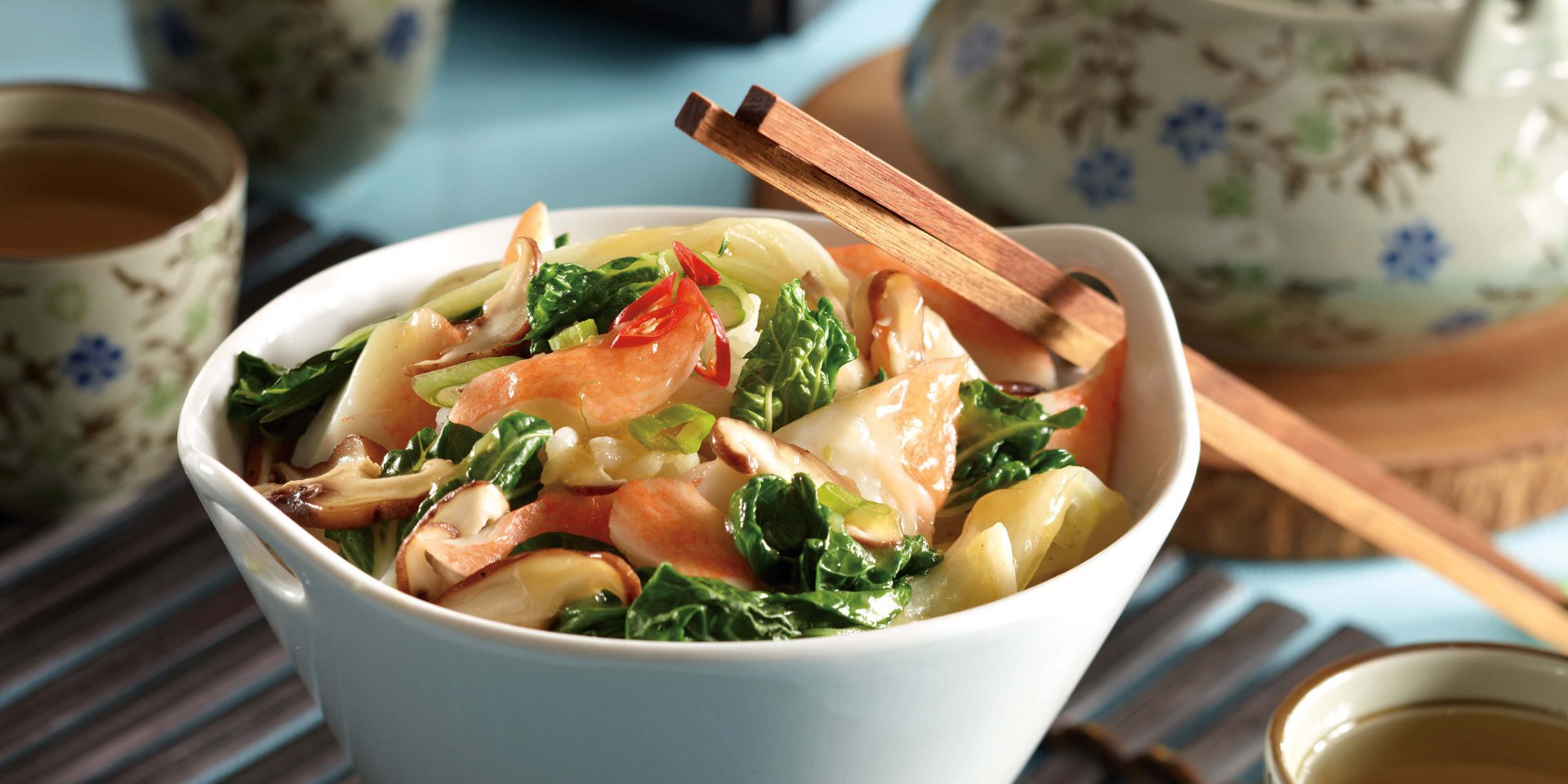 Lobster Surimi & Baby Bok Choy Stir Fry Clover Leaf