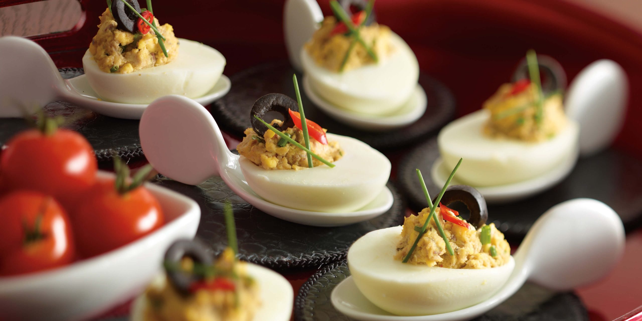 Mediterranean Brisling Devilled Eggs - Clover Leaf