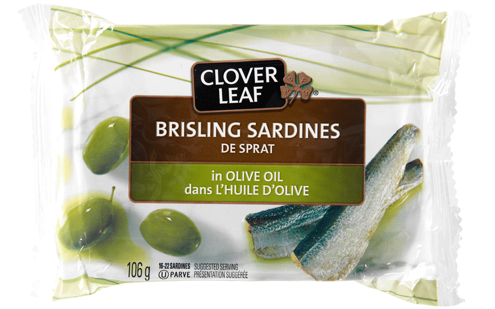 Brisling Sardines in Olive Oil Clover Leaf