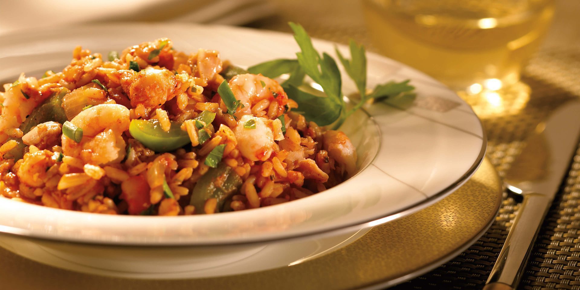 Dîner de fruits de mer et riz, style Nouvelle Orléans Clover Leaf