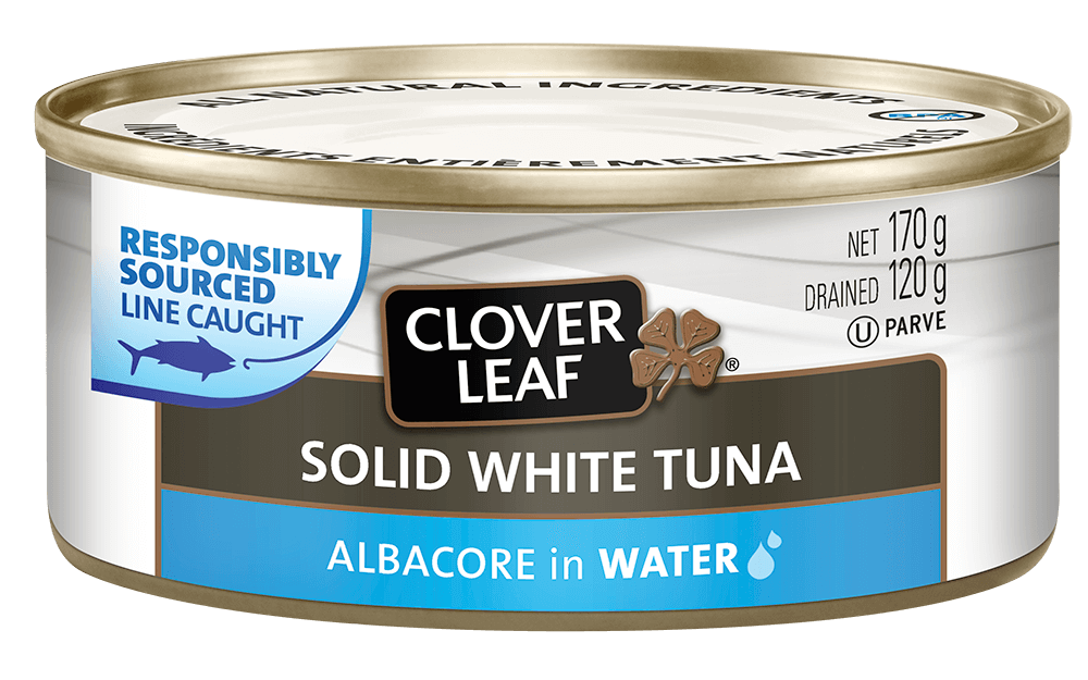Solid White Tuna, Albacore in Water Clover Leaf