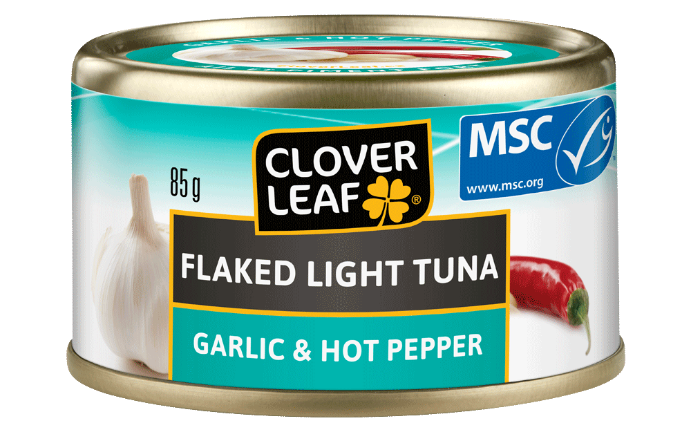 Flaked Light Tuna Garlic And Hot Pepper Clover Leaf 