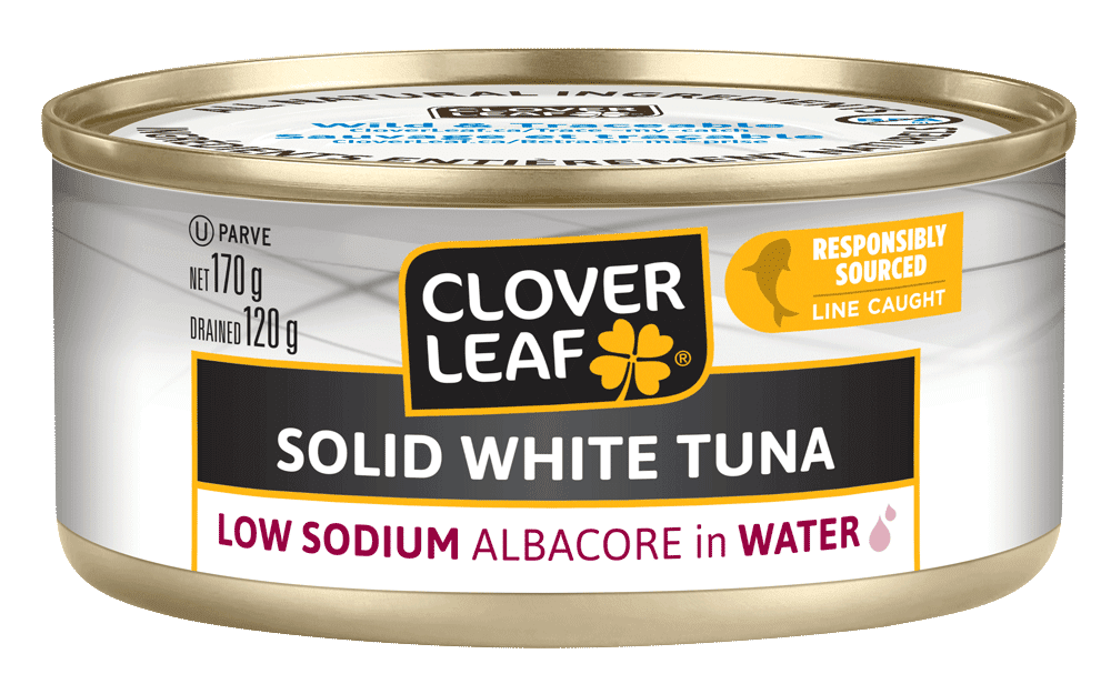 Low Sodium Solid White Tuna, Albacore in Water Clover Leaf