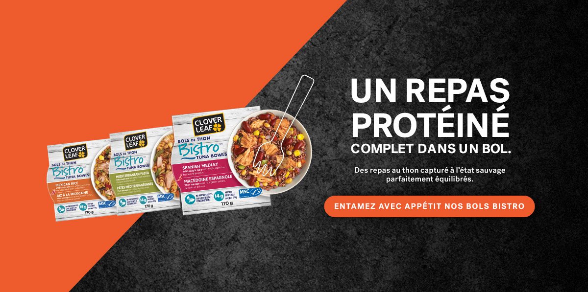 UN REPAS PROTÉINÉ COMPLET DANS UN BOL. Des repas au thon capturé à l’état sauvage parfaitement équilibrés. ENTAMEZ AVEC APPÉTIT NOS BOLS BISTRO.