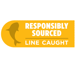 Responsibly Sourced, Line Caught logo