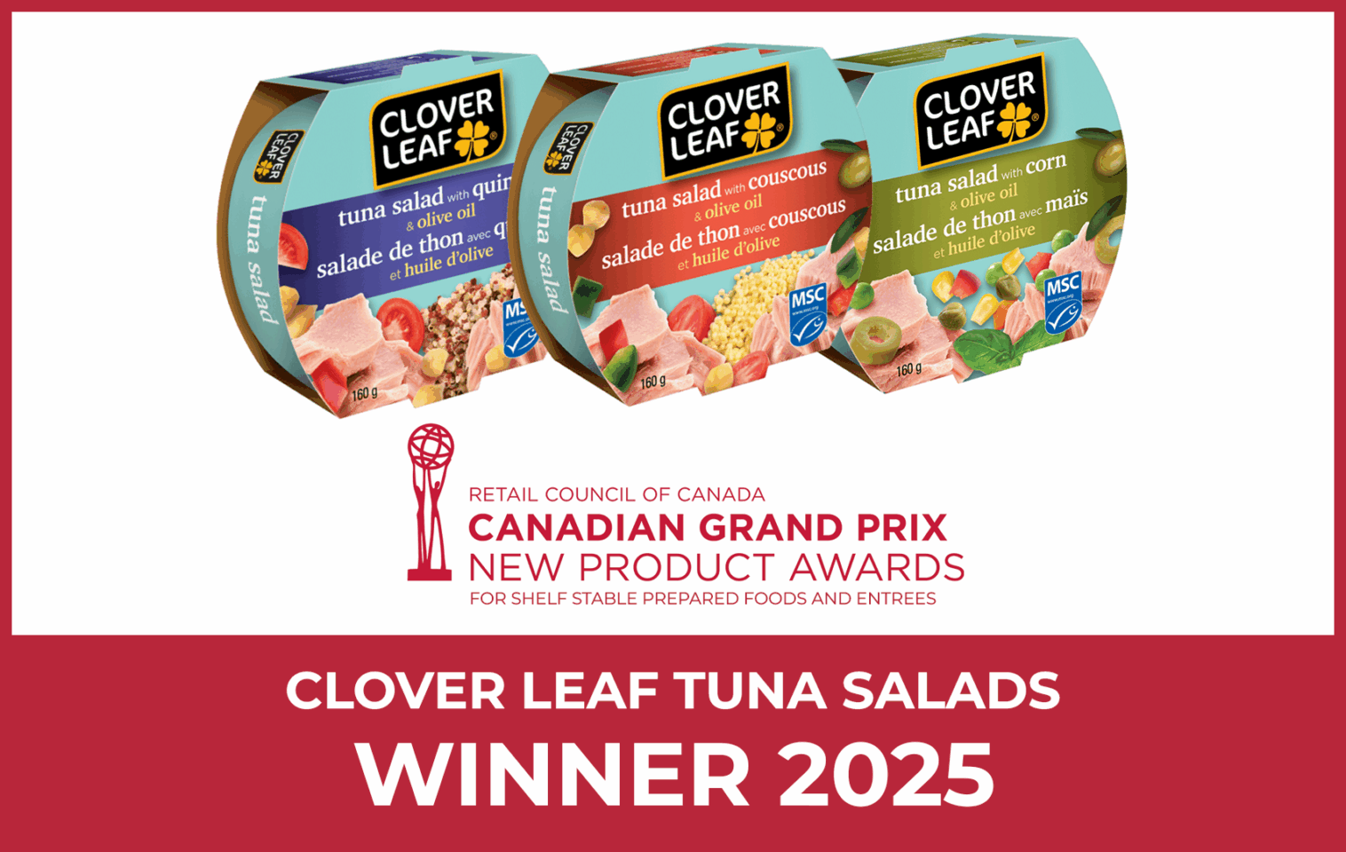 Clover Leaf Tuna Salads - Canadian Grand Prix New Product 2025 WINNER